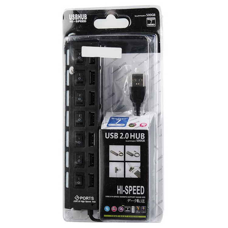 هاب کلید دار ROHS 7Port USB2.0