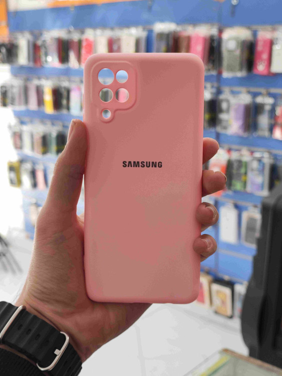 گارد سامسونگ A12 سیلیکونی صورتی