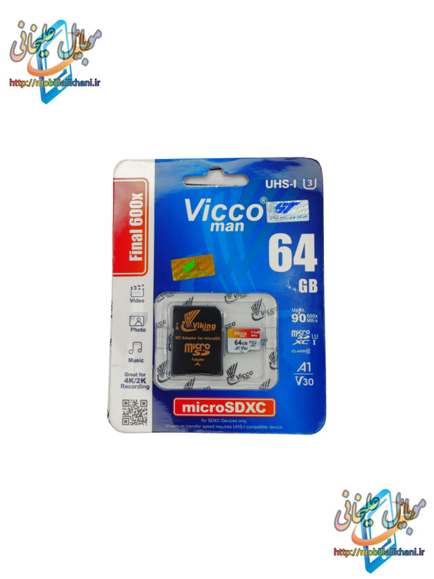 رم میکرو 64 گیگ ویکومن مدل Vicco man Extra 600X