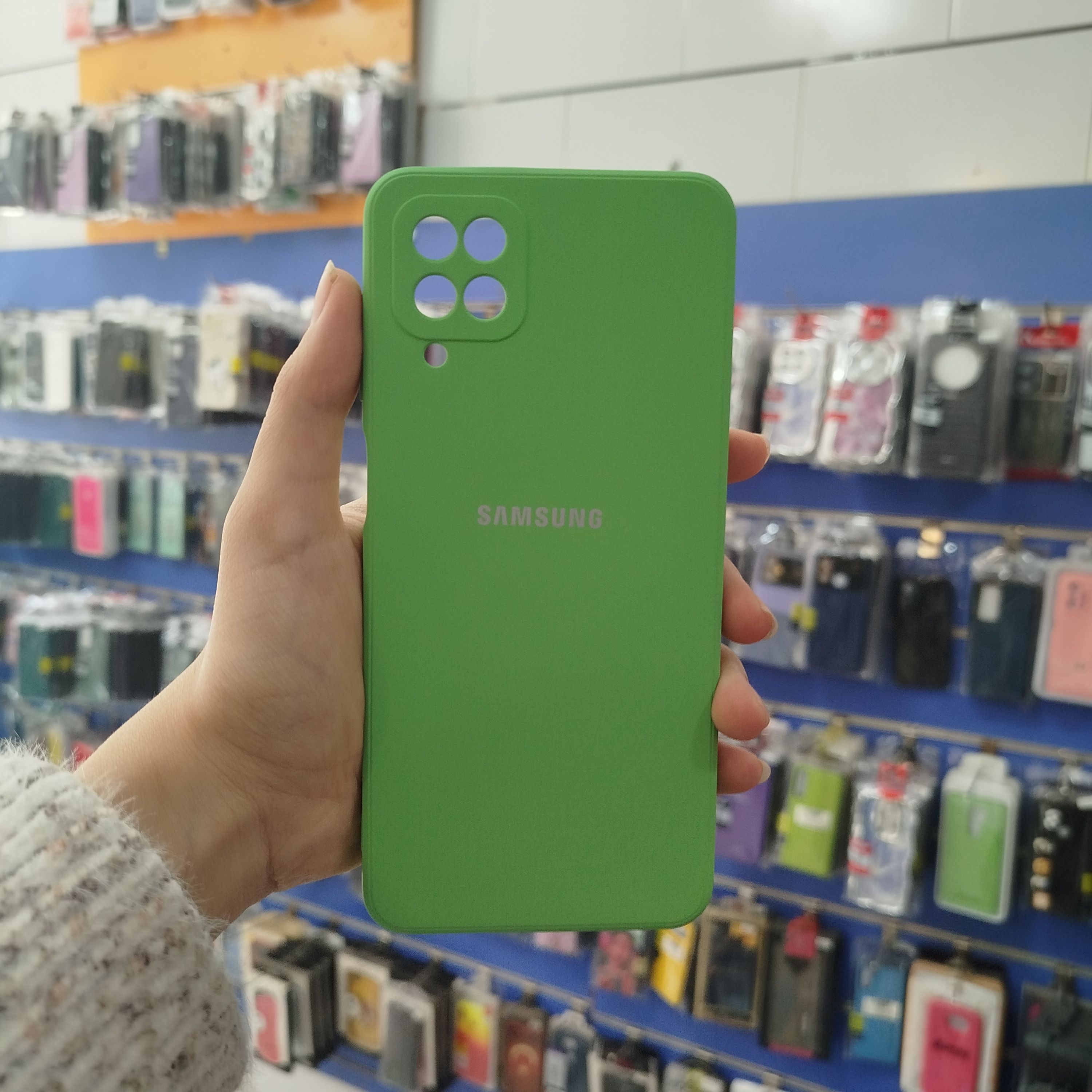 گارد سامسونگ A12 سیلیکونی سبز