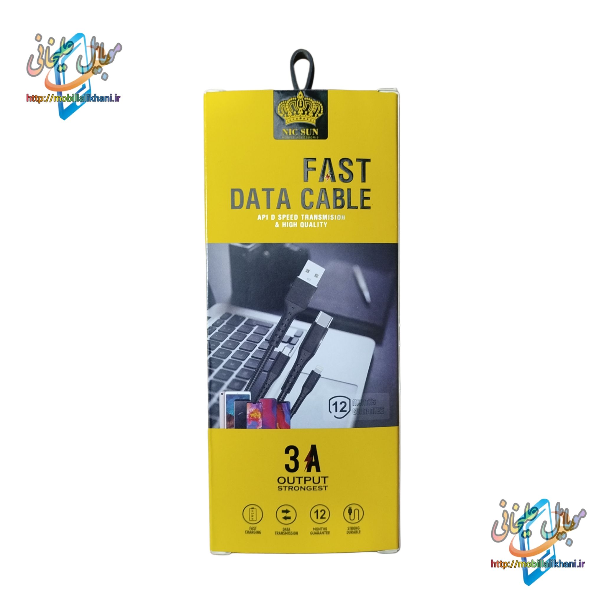 کابل شارژ USB به تایپ سی NIC SUN