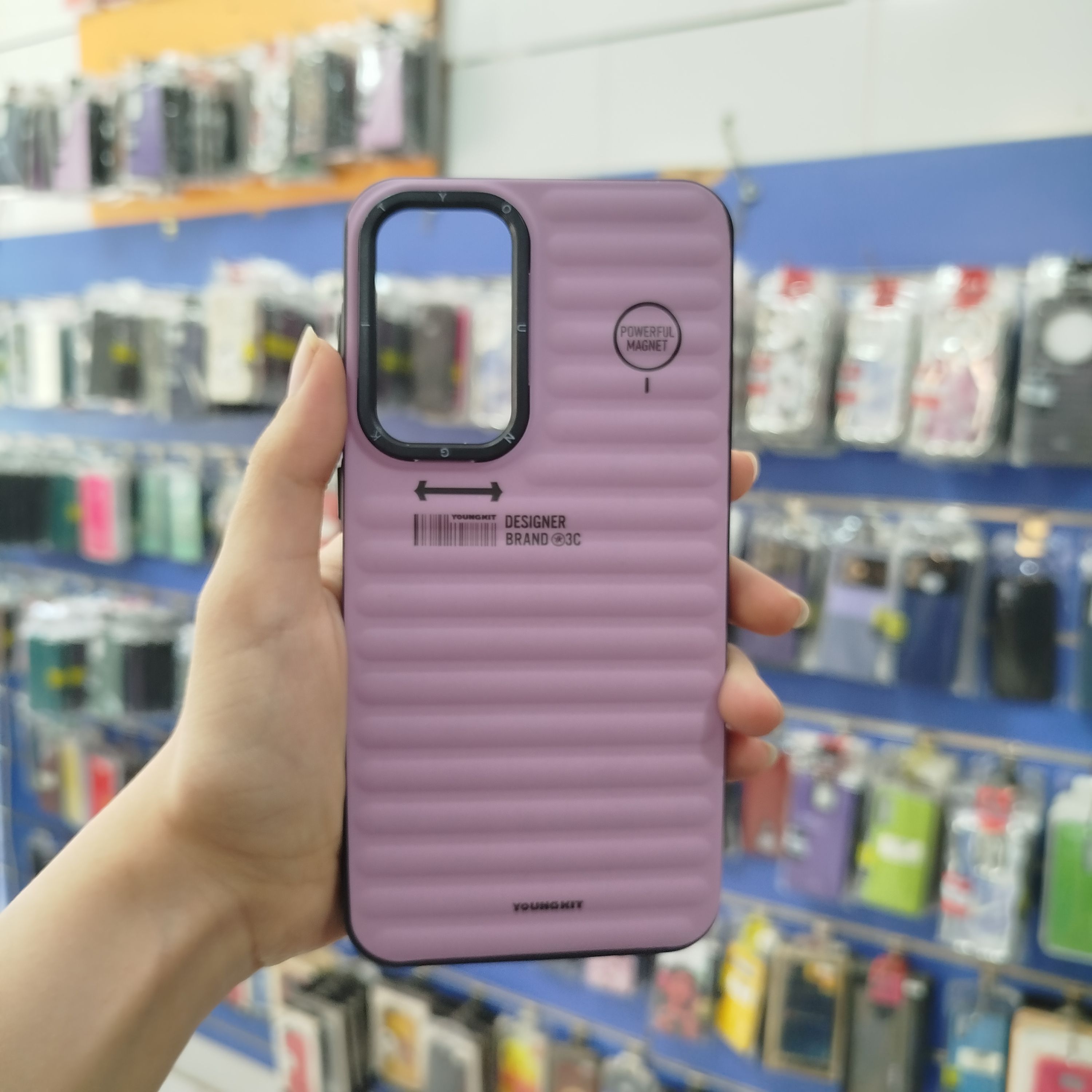 گارد سامسونگ A56 پافری بنفش روشن