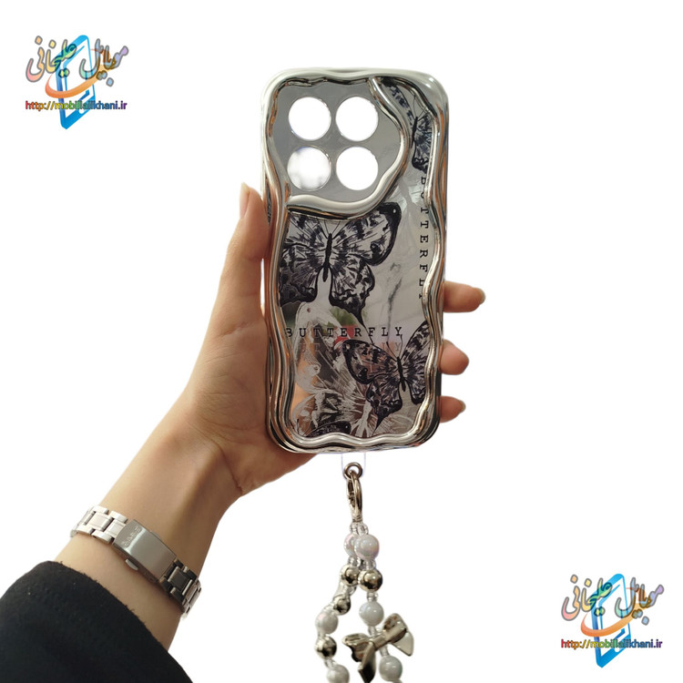 گارد شیائومی نوت 14T آویزدار پروانه مشکی