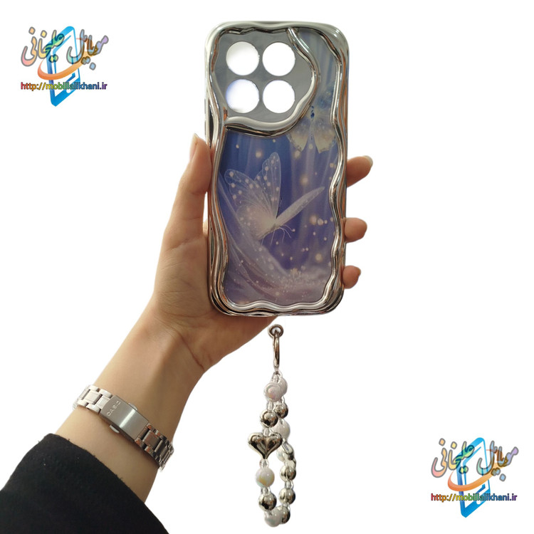 گارد شیائومی نوت 14T آویزدار پروانه آبی