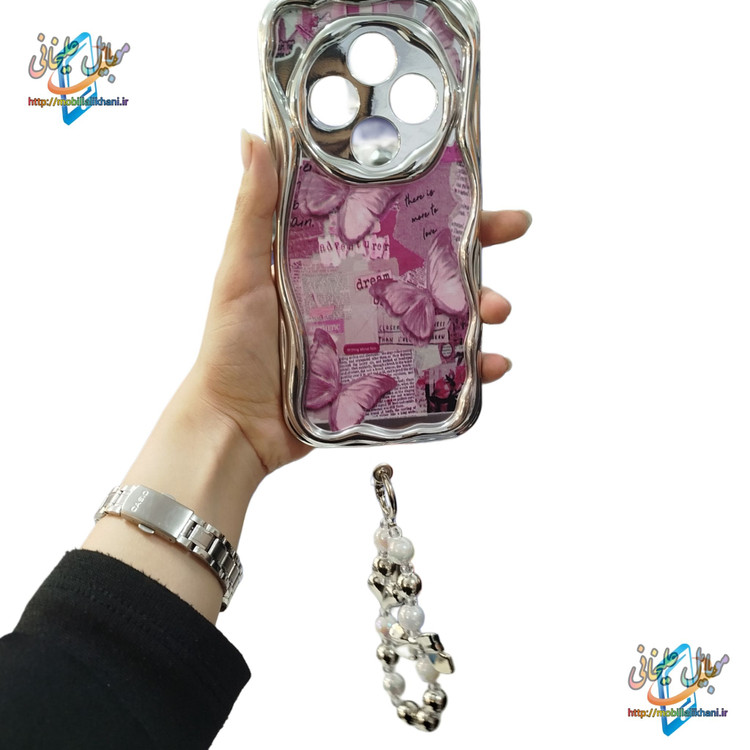 گارد شیائومی پوکو سی75 و رد می 14سی آویزدار پروانه صورتی