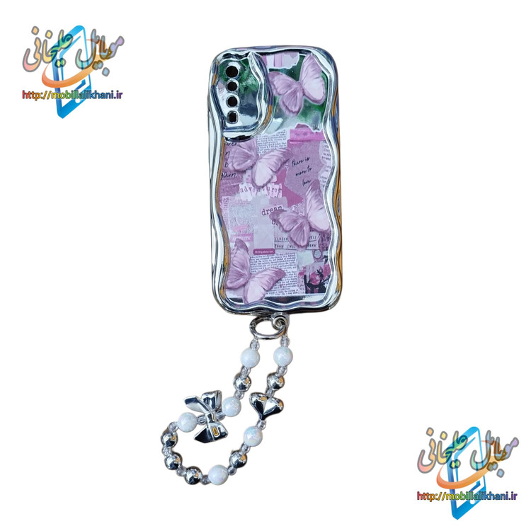 گارد سامسونگ A50 و A50s و A30s آویزدار پروانه صورتی