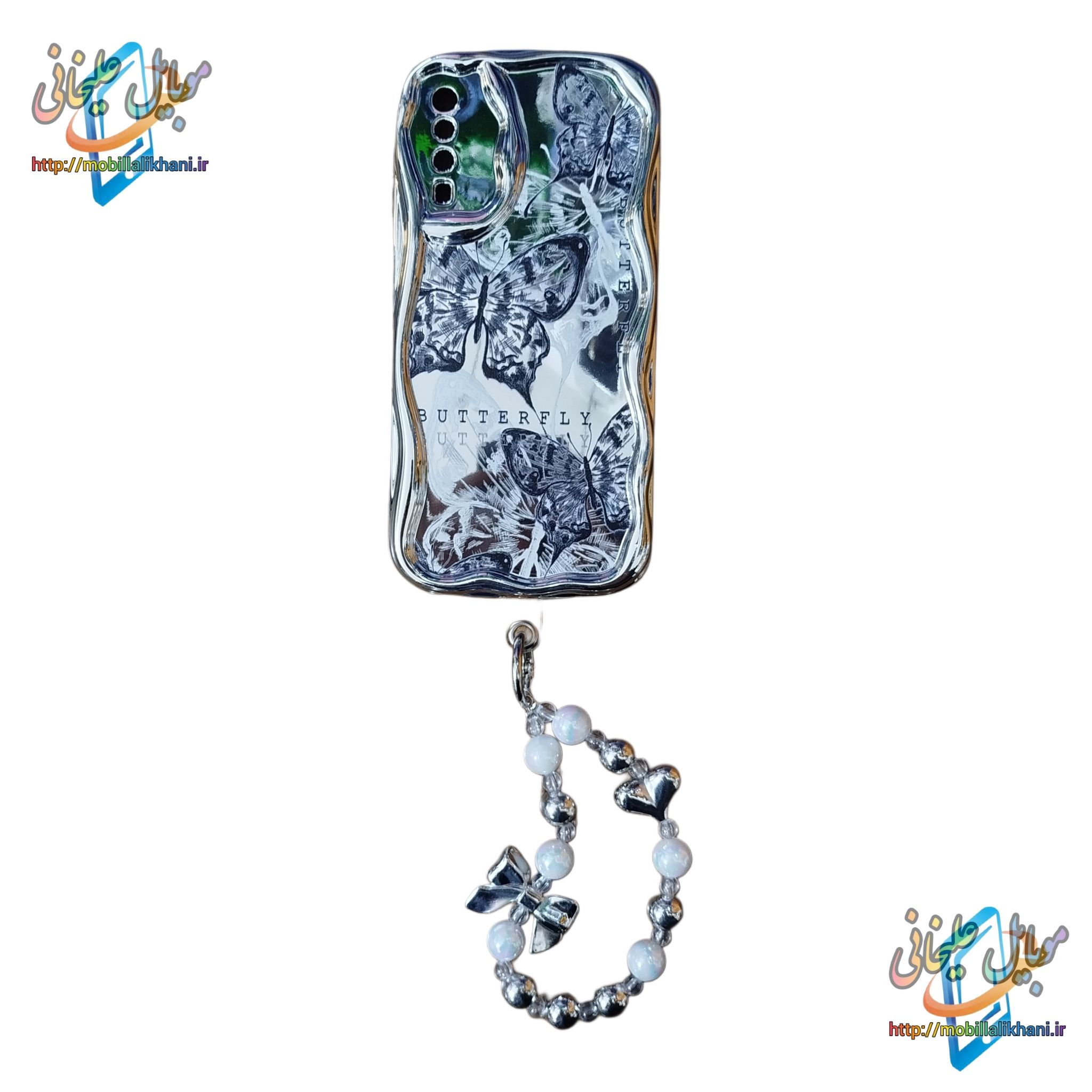 گارد سامسونگ A50 و A50s و A30s آویزدار پروانه مشکی